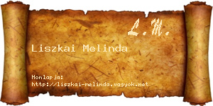 Liszkai Melinda névjegykártya