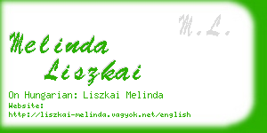 melinda liszkai business card